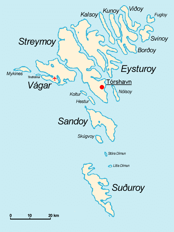 Visiter les îles féroé carte