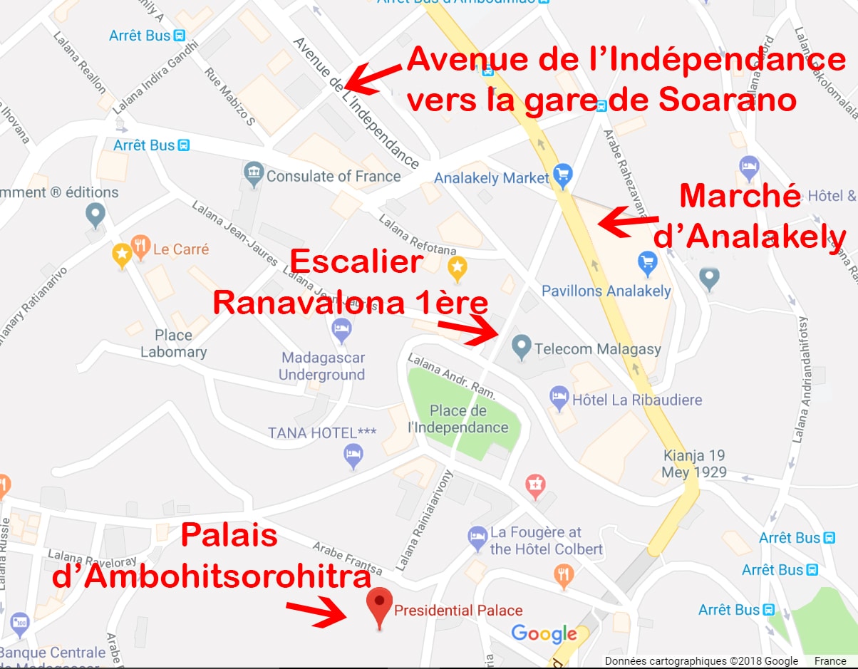 carte visiter antananarivo