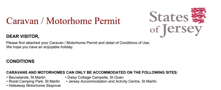 permis camping-car jersey