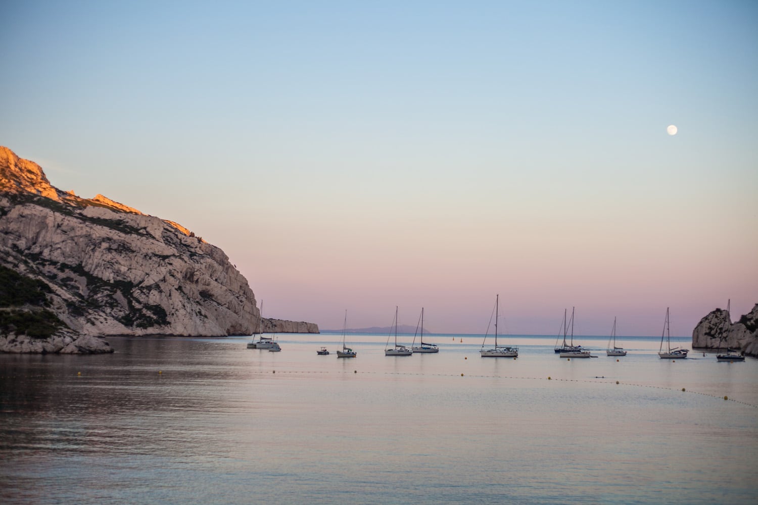 calanque coucher de soleil
