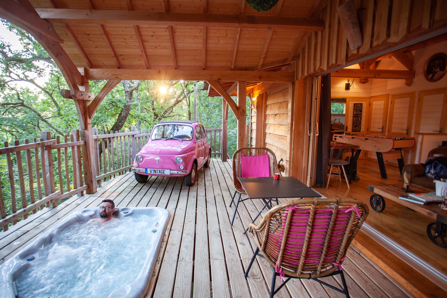 cabane dans les arbres confort