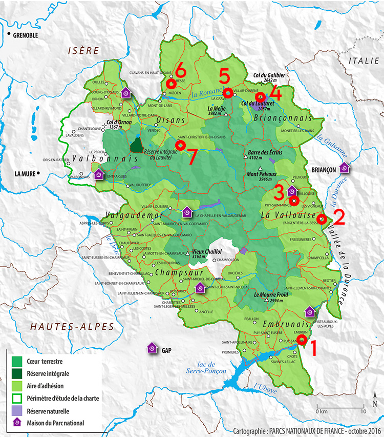 carte parc national écrins itinéraire road trip